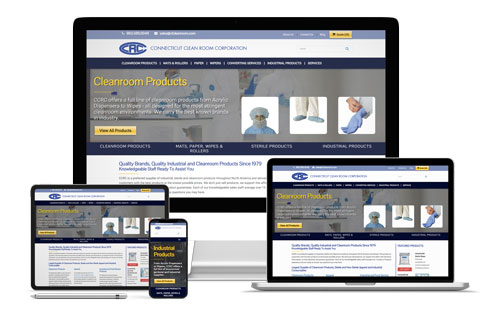 cleanroom supplier website design, quote cart and inventory
