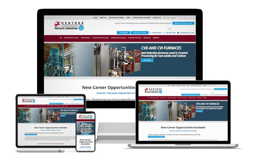 centorr vacuum industries client for Website Design/Development - Maintenance -  SEM - SEO